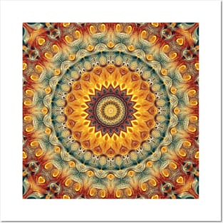 Flower Of Life Mandala (Sun-kissed) Posters and Art